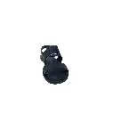 vera pelle nero fibbia sandalo frontale.webp
