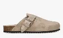 ART.279 Taupe Leather Loafers Made in Italy