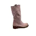ST.200tnPNK Stivali in camoscio rosa con interno sfoderato