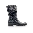 BK.300mB - Stivale biker donna con gambale traforato e fibbia - vera pelle