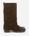 St-Grok HIGH - Women's ankle boot with fold-over cuff in dark brown suede