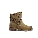 St-Z1b2 Stivaletto donna in nabuk cuoio forato al gambale 