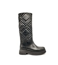 ART.44 Stivali in pelle nera Made in Italy