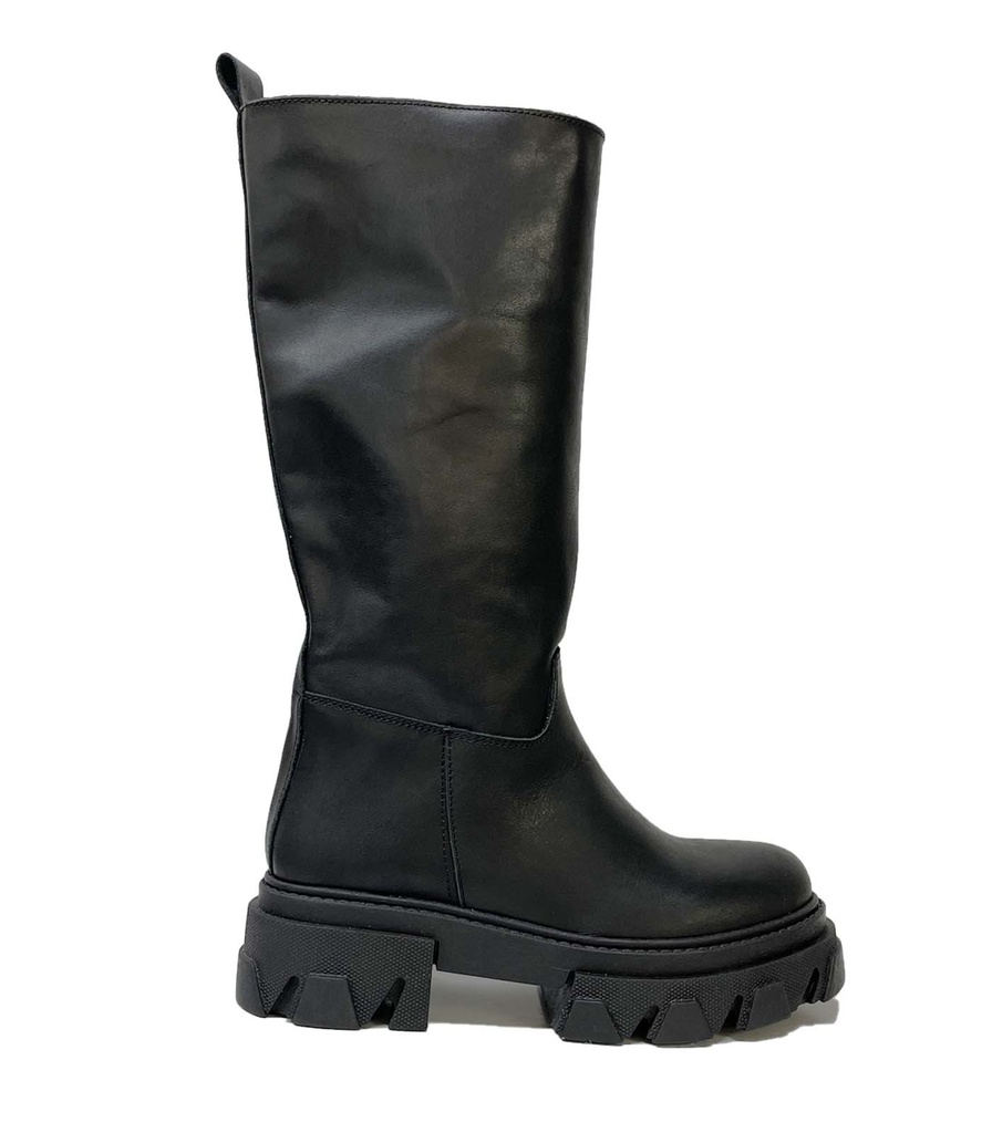 ART.42 Stivali in pelle nera Made in Italy