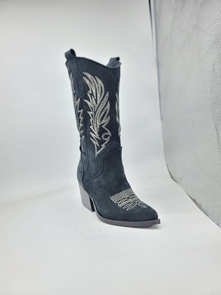 ART.290 Boots Black suede Made in Italy