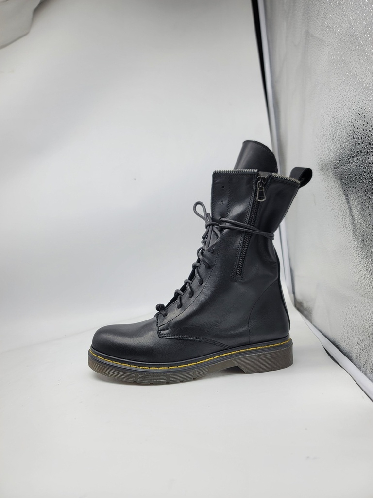ART.289 Stivali in pelle nera Made in Italy