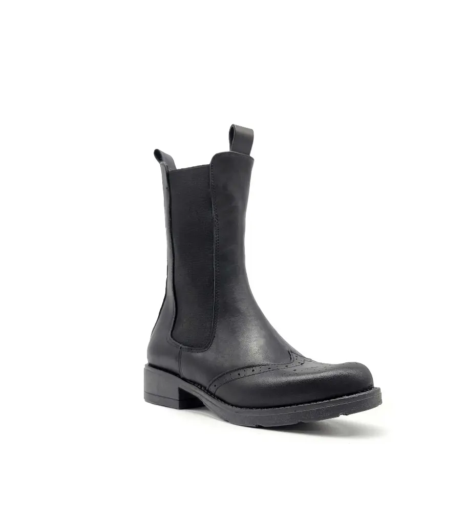 ART.230 Chelsea Boots Black leather Made in Italy