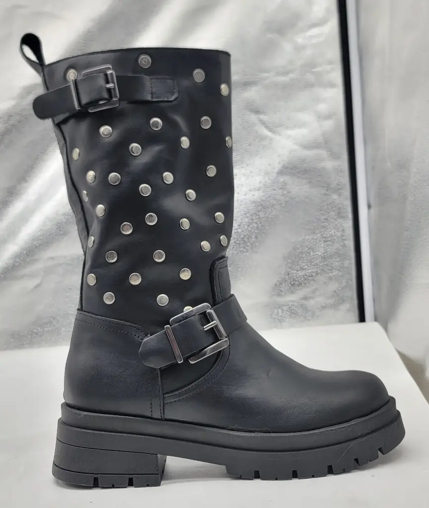 ART.237 Boots Black leather Made in Italy