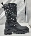 ART.237 Boots Black leather Made in Italy