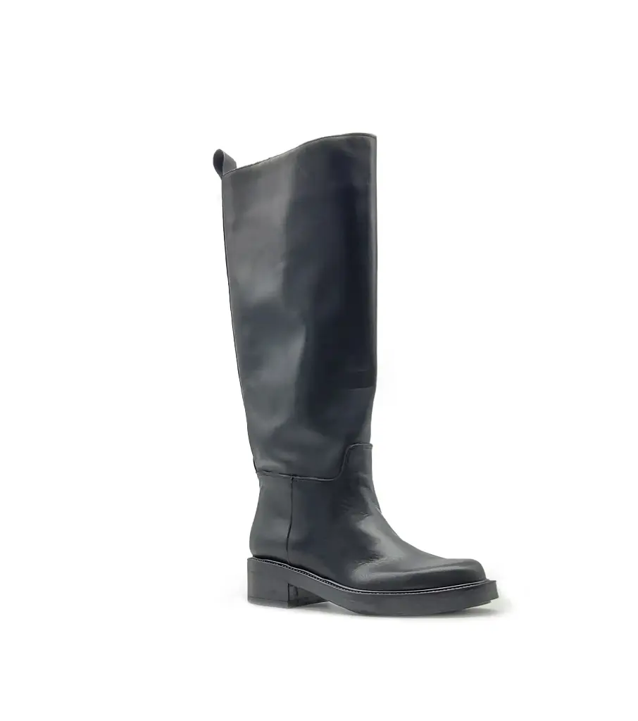 ART.90 Boots Black leather Made in Italy