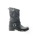 ART.47 Women's Boot in Black leather embossed Made in Italy