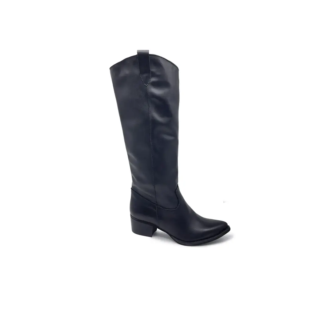 ART.263 Stivale donna in pelle nera Made in Italy