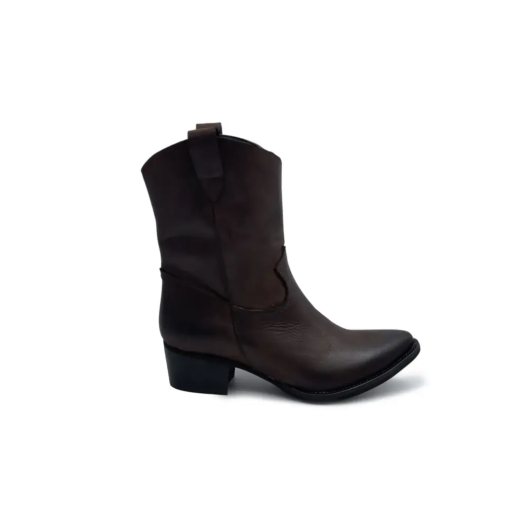 ART.261 Women's Boot in Brown leather Made in Italy