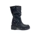 ART.258 Women's Boot in Black leather Made in Italy