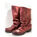 ART.07 Stivale donna in vera pelle bordeaux Made in Italy
