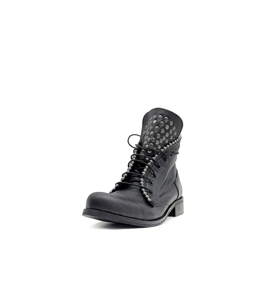 ART.63 In pelle nera Made in Italy