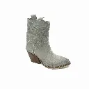 Txst70.08 Stivaletto donna in camoscio grigio con tacco