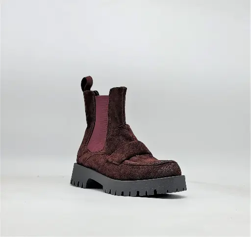 ART.71-02 Beatles in pelle bordeaux Made in Italy