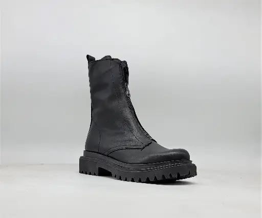 ART.72 Stivale donna in pelle nera Made in Italy