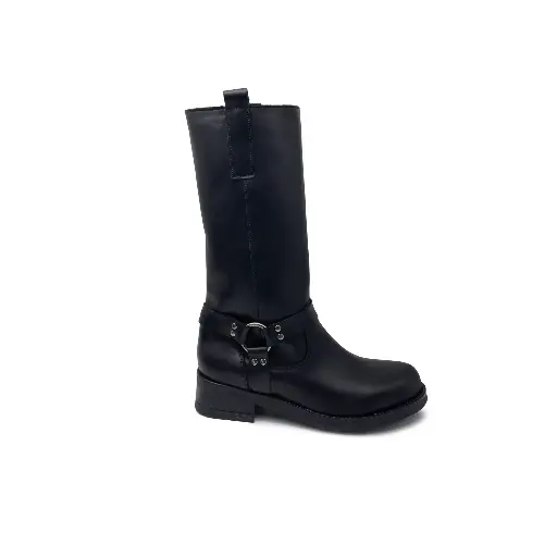 ART.249 Stivale donna in pelle nera Made in Italy