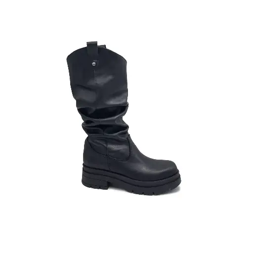 ART.250 Stivale donna in pelle nera Made in Italy