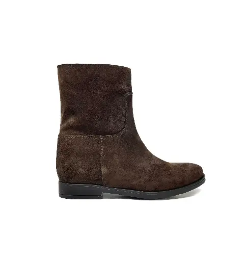 ART.253 Stivale donna in pelle marrone Made in Italy