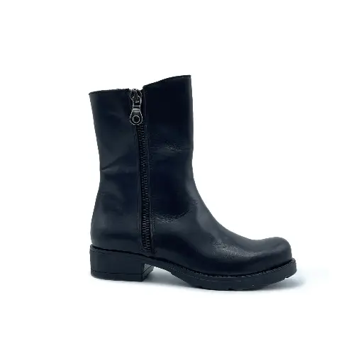 ART.254 Stivale donna in pelle nera Made in Italy
