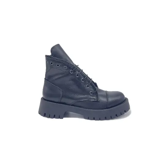 ART.257 Stivale donna in pelle nera Made in Italy