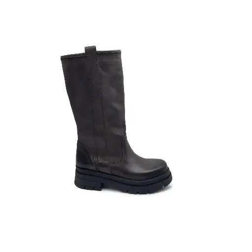ART.260 Stivale donna in pelle marrone Made in Italy