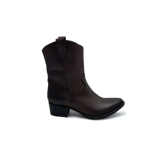 ART.261 Women's Boot in Brown leather Made in Italy