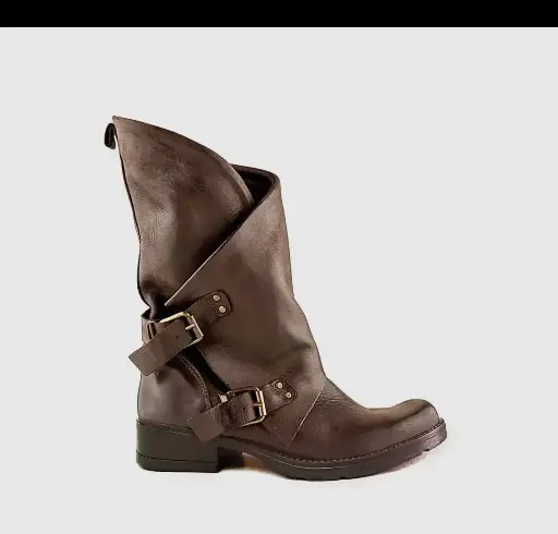 ART.134 Women's Boot in Brown Genuine Leather Made in Italy