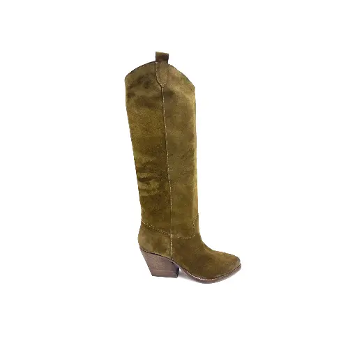 TX.70.A3 Stivali texani donna in camoscio cuoio