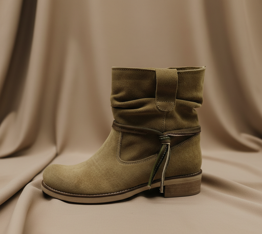 ART.278 Women's ankle boot - in taupe suede