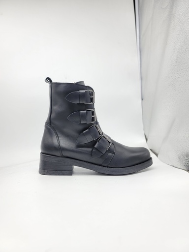 ART.286 Stivali in pelle nera Made in Italy