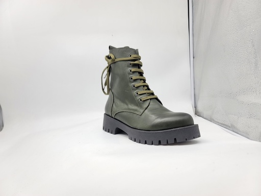 ART.287 Boots Green leather Made in Italy
