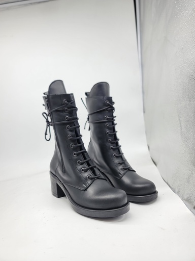 ART.288 Stivali in pelle nera Made in Italy
