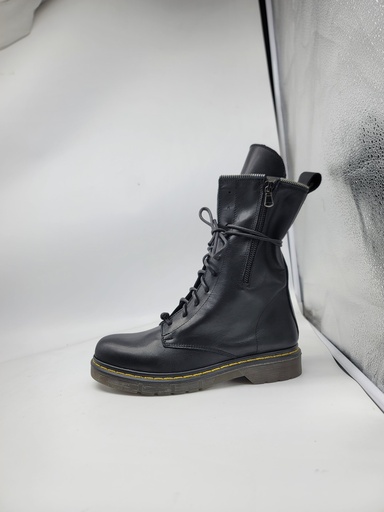 ART.289 Stivali in pelle nera Made in Italy