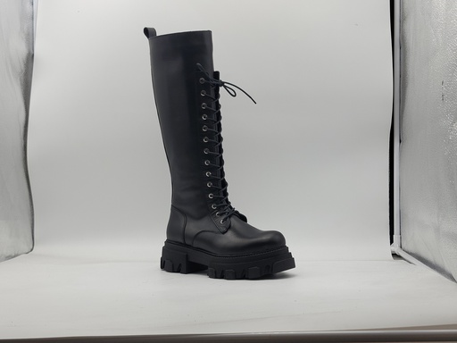 ART.45 Stivali in pelle nera Made in Italy