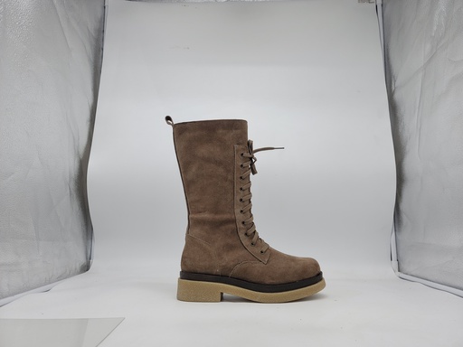 ART.292 Stivali in pelle grigia Made in Italy